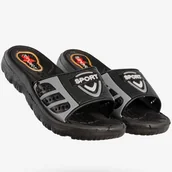 Skarpetki dla dzieci - Klapki Dziecięce Sport Piankowe Antypoślizgowe Basenowe Lekkie Wygodne Buty Czarne 28 - miniaturka - grafika 1