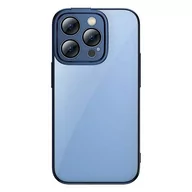Etui i futerały do telefonów - Zestaw ochronny Baseus Glitter przeźroczyste etui i szkło hartowane do iPhone 14 Pro Max (niebieski) - miniaturka - grafika 1