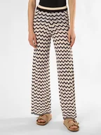 Spodnie damskie - Noisy May Spodnie - NMSadie Kobiety Sztuczne włókno czarny|beżowy wzorzysty, S - miniaturka - grafika 1