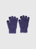 Rękawiczki - 4F Rękawiczki dzianinowe Touch Screen dziecięce - granatowe L/XL - miniaturka - grafika 1
