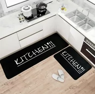 Dywany - Dywan kuchenny kitchen collection ecoser czarny sztućce S1032 - miniaturka - grafika 1