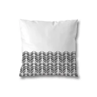 Poszewki na poduszki - Poszewka na poduszkę dekoracyjną BW Triangle bawełniana biała 40 x 40 cm Miss Lucy 8P8389 - miniaturka - grafika 1