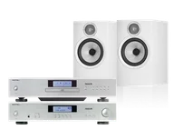 Zestawy stereo - Rotel A11 Tribute (srebrny) + CD11 Tribute (srebrny) + 606 S3 (biały) - miniaturka - grafika 1