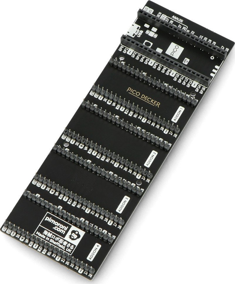 PiMoroni Pico Decker - poczwórny ekspander wyprowadzeń do Raspberry Pi Pico}