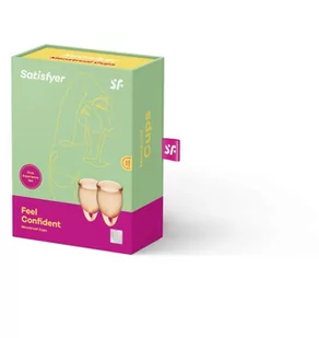 Satisfyer Satisfyer Feel Confident Menstrual Cup Set Orange - Kubeczki menstruacyjne - Kubeczki menstruacyjne - miniaturka - grafika 2