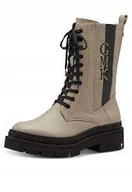 Botki damskie - Marco Tozzi Damskie Botki Beżowe Na Zamek 37 1Żdi - miniaturka - grafika 1