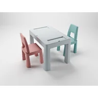 Wyposażenie pokoiku dziecięcego - Teggi multifun 1+2 szar/róż/tu - miniaturka - grafika 1