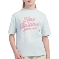 Koszulki sportowe damskie - Koszulka dziecięca New Balance LAKG0192FRL - niebieska - miniaturka - grafika 1