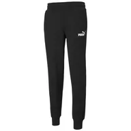 Spodnie sportowe męskie - Puma Essentials Logo Pants, męskie spodnie dresowe, Czarne - miniaturka - grafika 1