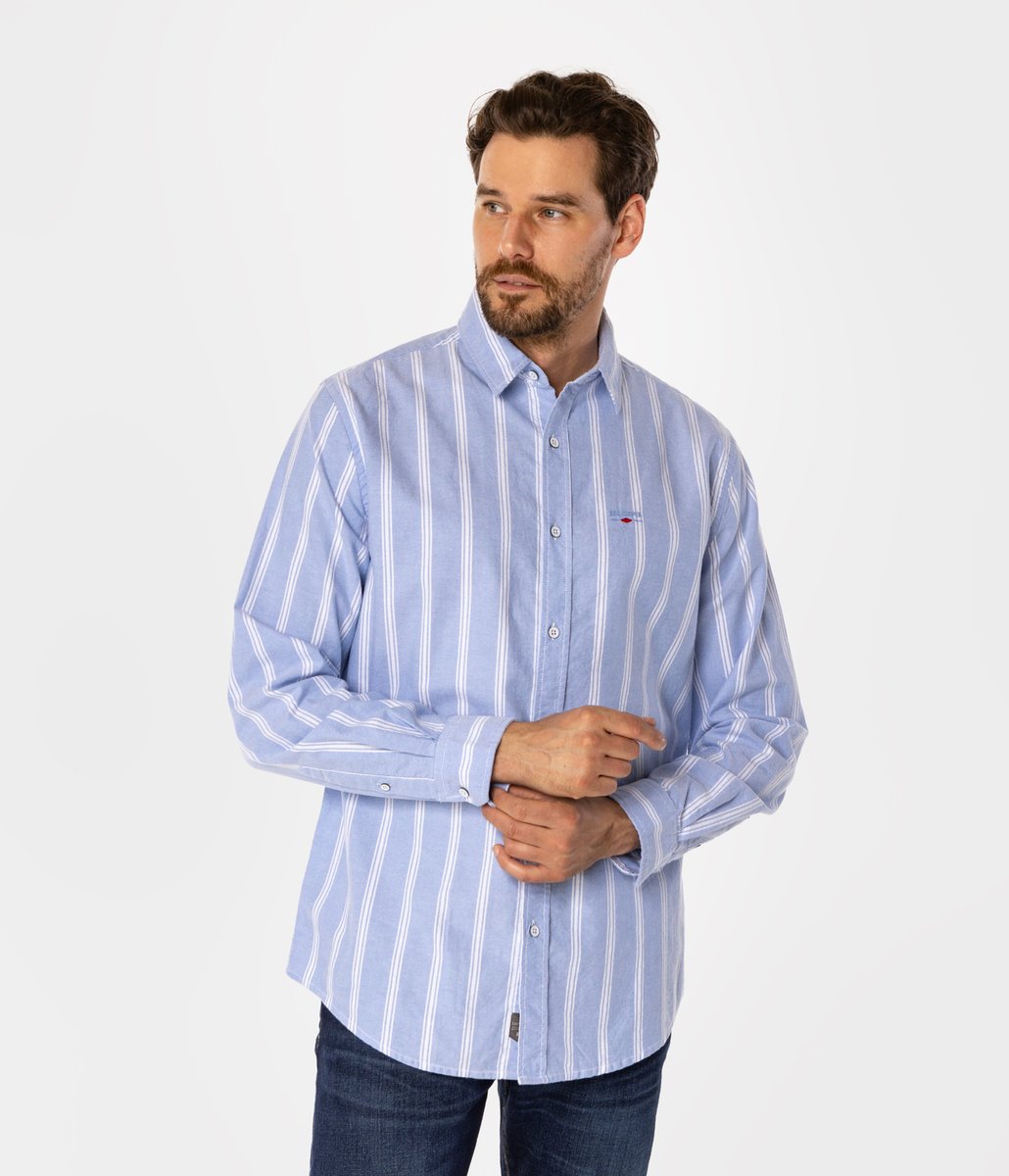 Koszula regular w kratę WAYNE 9338 BLUE-M