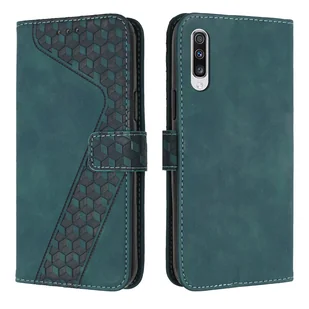 Etui Samsung Galaxy A70, etui z klapką ze skóry PU Zapięcie magnetyczne Portfel Gniazda na karty Stojak Zielony - Portfele - miniaturka - grafika 1