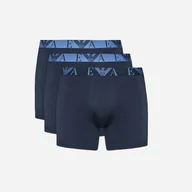 Majtki damskie - Zestaw majtek męskich typu bokserki bawełnianych Emporio Armani 3F715111473-40035 S 3 szt Niebieski (8057767238506). Majtki męskie - miniaturka - grafika 1