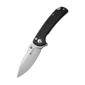 Scyzoryki - SENCUT Czarna Rękojeść G10 Satynowe Wykończenie Ostrza 9Cr18MoV Zamek Przyciskowy S23032-1 - miniaturka - grafika 1