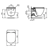 Miski WC - Ideal Standard T0079V3+T3527V3 T0079V3+T3527V3 - miniaturka - grafika 1
