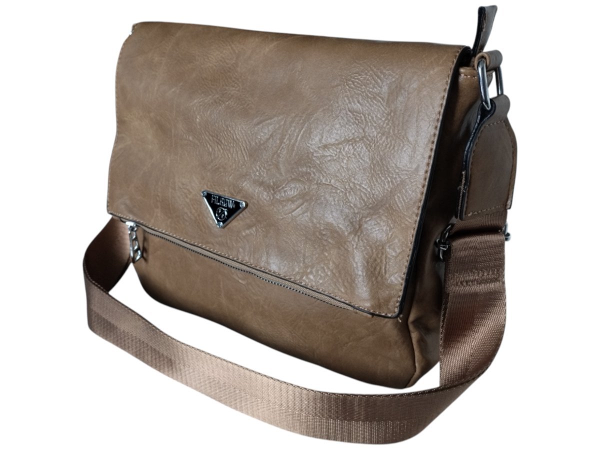 Torebka Damska, Praktyczna Miejska Mała Listonoszka Na Ramię, Kolor Brązowy