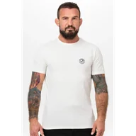Koszulki sportowe męskie - Pit Bull T-shirt Koszulka Męska Slim Fit San Diego Ca Small Logo Off-White - miniaturka - grafika 1