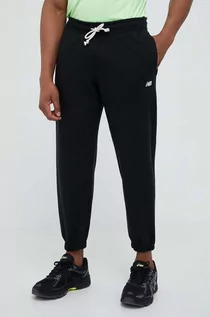 Spodnie męskie - New Balance spodnie dresowe Athletics Remastered kolor czarny gładkie - grafika 1