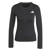 Koszulki i topy damskie - adidas Kobiety Train Essentials Long Sleeve 3-Stripes Workout Top, black/white, XL - miniaturka - grafika 1