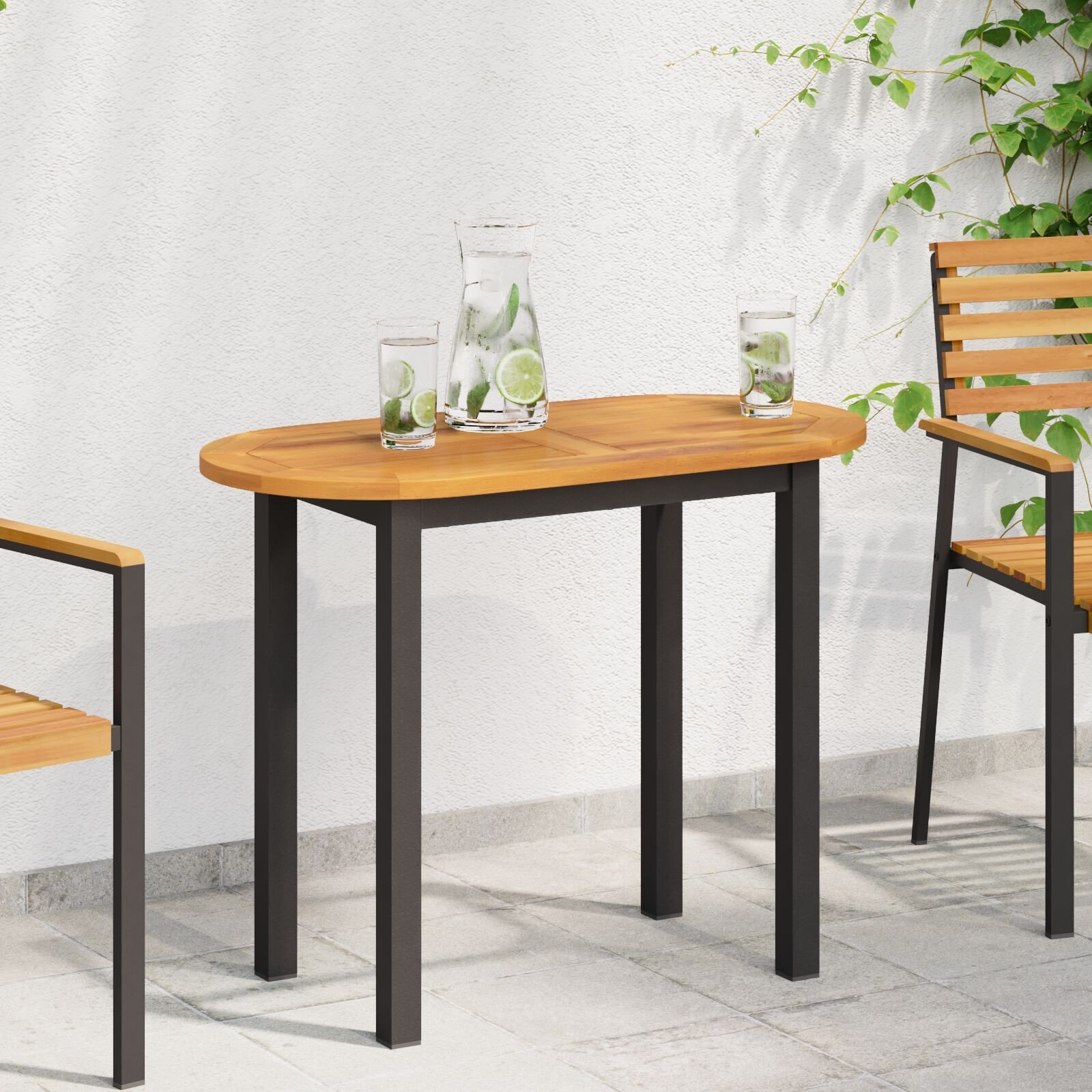 vidaXL Owalny blat stołu 90x45x2 cm z litego drewna akacjowego