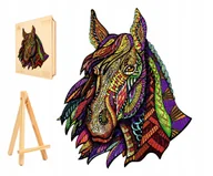 Puzzle - PUZZLE DREWNIANE DLA DOROSŁYCH DUŻE 298 ELEMENTÓW KOŃ W DREWNIANYM PUDEŁKU - miniaturka - grafika 1