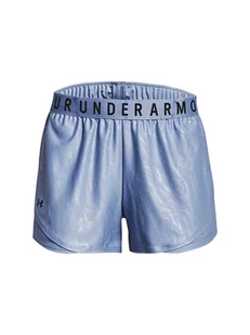 Under Armour Szorty sportowe w kolorze błękitnym ze wzorem - Spodnie sportowe damskie - miniaturka - grafika 1