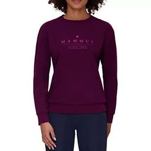 Mammut Damska bluza z logo Core Crew Neck, Grape, S - Bluzy damskie - miniaturka - grafika 1