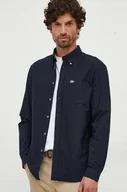 Koszule męskie - Lacoste koszula bawełniana męska kolor niebieski regular z kołnierzykiem button-down - miniaturka - grafika 1