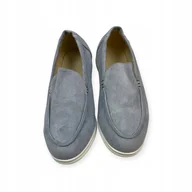 Mokasyny męskie - Mokasyny męskie zamszowe Old Money 43 - miniaturka - grafika 1