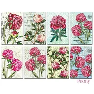 Dekoratorstwo - Zestaw papierów MINI 7x10,8cm 24 szt. - Peony - miniaturka - grafika 1