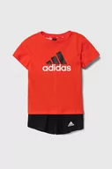 Dresy i komplety dla chłopców - adidas komplet bawełniany niemowlęcy kolor pomarańczowy - miniaturka - grafika 1