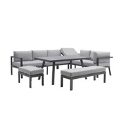 Meble ogrodowe - Naterial Meble ogrodowe  Naterial Zestaw Naxos II szare - miniaturka - grafika 1