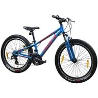 Rowery - Rower młodzieżowy INDIANA X-Pulser 2.4 24 cale dla chłopca Niebiesko-czerwony - miniaturka - grafika 1