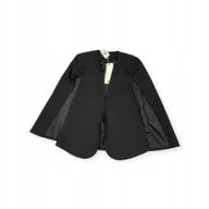 Swetry damskie - Elegancka narzutka damska czarna IRIS L - miniaturka - grafika 1