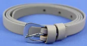 Paski - Pasek Skórzany PAS-MAX (PL) Damski Skóra Licowa 15 mm SZARY Wąski k70 - miniaturka - grafika 1