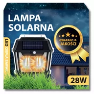 Lampy ogrodowe - LAMPA SOLARNA LATARNIA Z CZUJNIKIEM ZMIERZCHU RUCHU ELEWACYJNA OGRODOWA - miniaturka - grafika 1