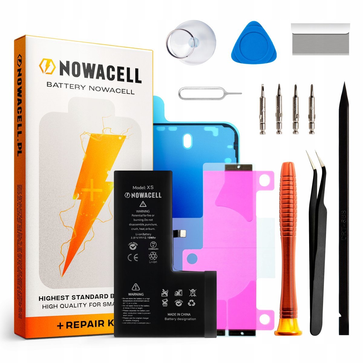 Bateria do iPhone XS Większa Pojemność 3200 mAh Zestaw NOWACELL