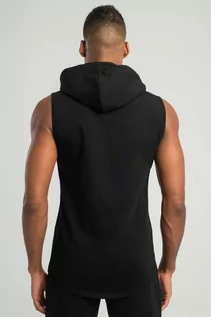 Koszulki sportowe męskie - STRIX Koszulka bez rękawów z kapturem Essential Black XXXL - grafika 1