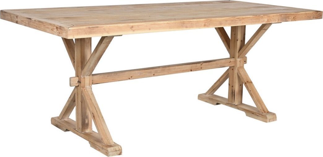 Bigbuy Home Stoły do Jadalni Home ESPRIT Naturalny Drewno 200 x 100 x 80 cm