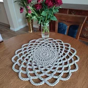 Obrusy i serwetki - Serweta szydełkowa na stolik kawowy 55cm - miniaturka - grafika 1