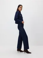 Spodnie damskie - Reserved - Jeansy wide leg z wysokim stanem - granatowy - miniaturka - grafika 1