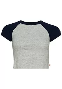 Superdry Koszula damska, Athletic Grey Marl/Rich Navy, 34 - Koszule damskie - miniaturka - grafika 1