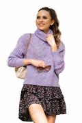 Swetry damskie - Merribel Sevenel Lilac sweter damski - miniaturka - grafika 1