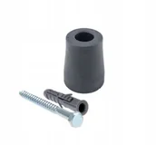 Akcesoria do drzwi - Odbojnik gumowy czarny Ø50 x 60 mm ANDPOL - miniaturka - grafika 1