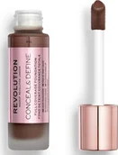 Podkłady do twarzy - Makeup Revolution Makeup Revolution, Conceal & Define, Oil Free, Cream Foundation, F 18, 23 ml For Women - miniaturka - grafika 1