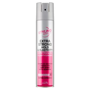 Joanna Styling Effect Extra Strong Lakier do włosów z keratyną 250 ml - Kosmetyki do stylizacji włosów Joanna Styling Effect Extra Strong Lakier do włosów z keratyną 250 ml - Kosmetyki do stylizacji włosów - miniaturka - grafika 1