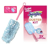 Miotły, szufle, mopy - Zestaw startowy SWIFFER Miotełka do kurzu Duster Kit 1+3 Różowy - miniaturka - grafika 1