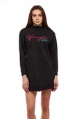 Sukienki - WRANGLER SWEAT DRESS BLACK W9P2HR100 XS - Wrangler - miniaturka - grafika 1