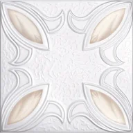 Sztukateria - Kaseton sufitowy z polistyrenu Tulip beż 2 m² 50 x 50 cm DMS - miniaturka - grafika 1