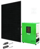 Akcesoria do kolektorów i fotowoltaiki - Zestaw do grzania wody 3kW z funkcją BYPASS (Panel fotowoltaiczny 500W JA Solar - Full black (w pełni czarny), przetwornica VOLT 3kW, Złączki MC4), - miniaturka - grafika 1