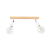 Lampy sufitowe - Britop Porcia Wood lampa sufitowa (spot) 2-punktowa dąb olejowany/biały 8125274 8125274 - miniaturka - grafika 1